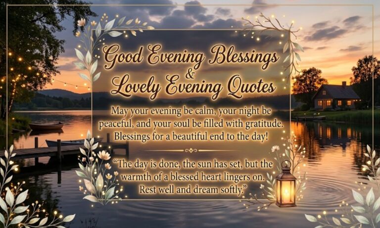 Beautiful Good Evening Blessings & Lovely Evening Quotes 