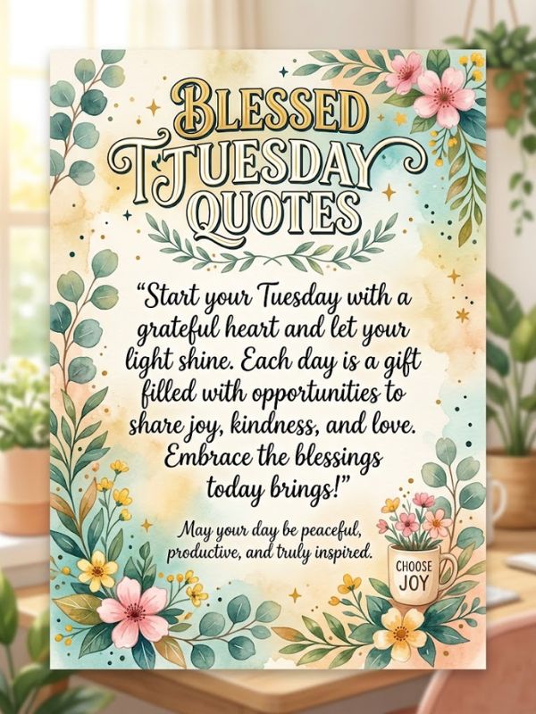 Blessed Tuesday Quotes 
