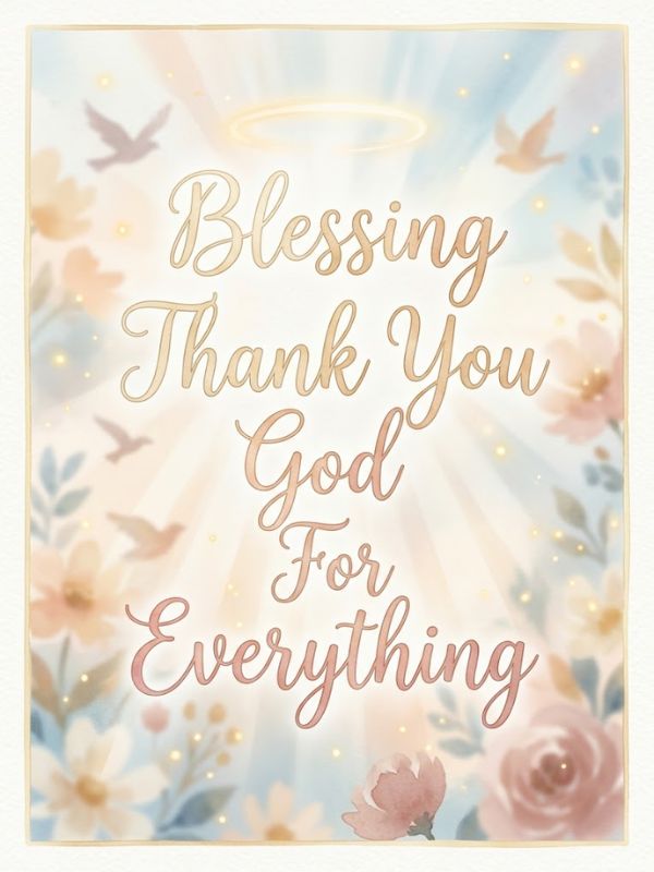 Blessing Thank You God For Everything