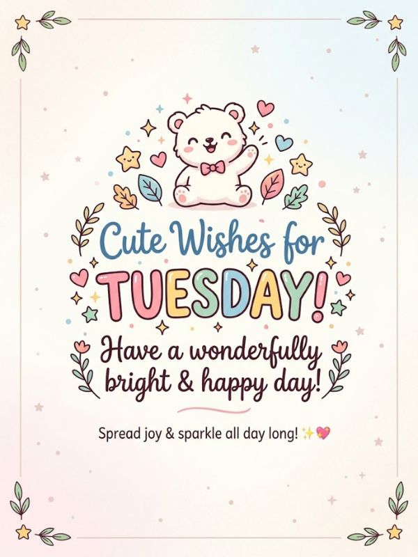 Cute Wishes for Tuesday