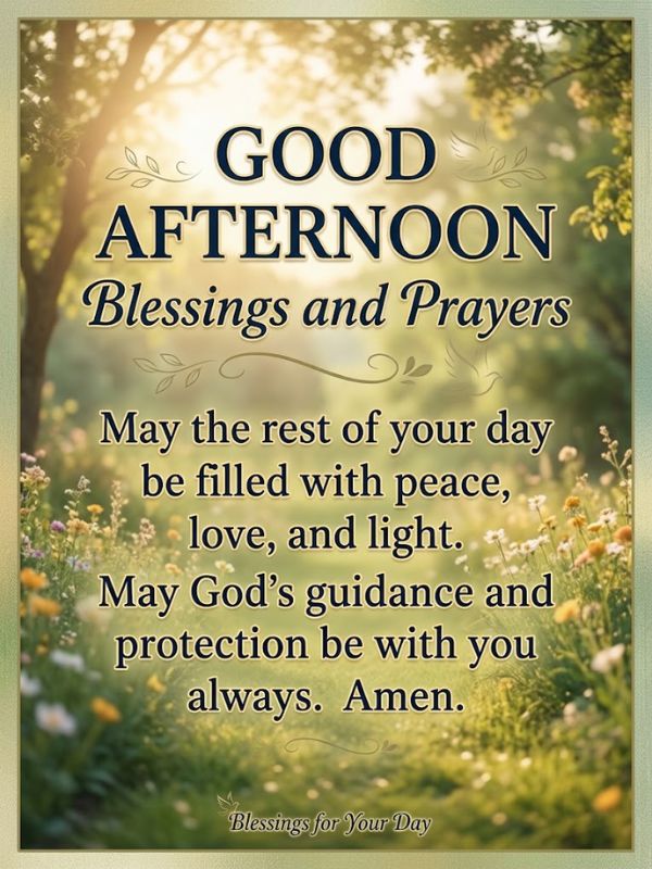 Good Afternoon Blessings and Prayers