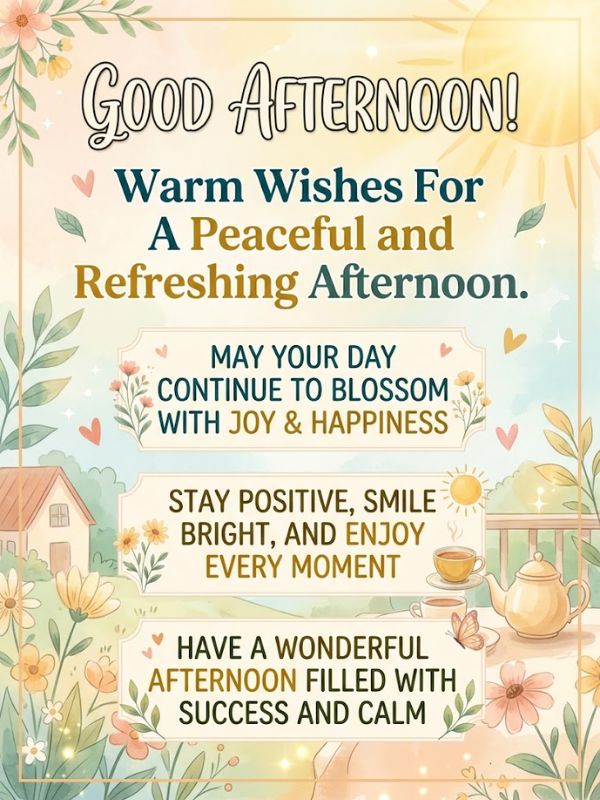 Good Afternoon Greetings and Messages