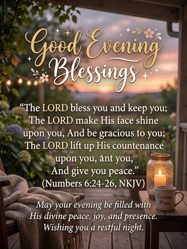 Good Evening Blessings Bible Verses