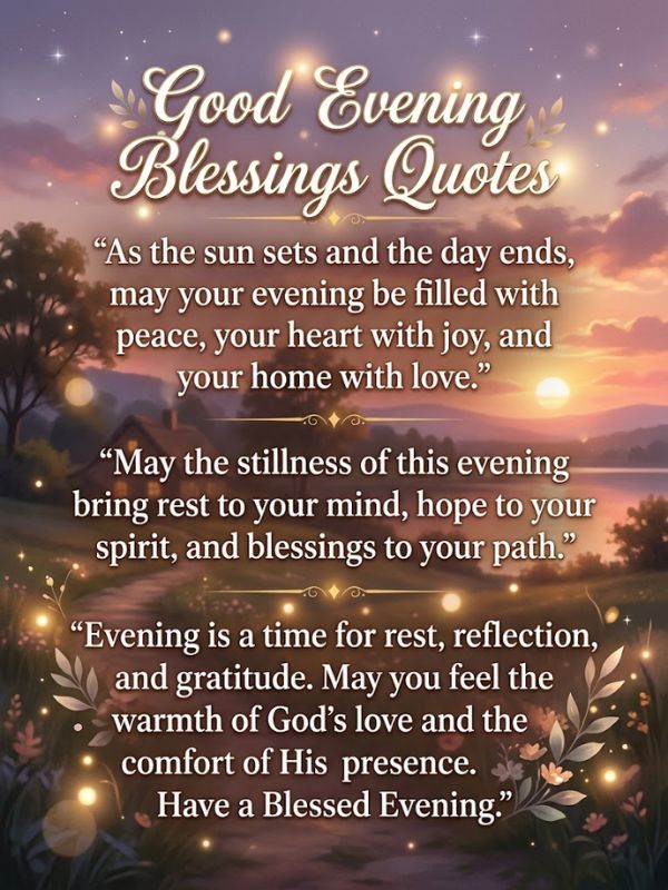 Good Evening Blessings Quotes