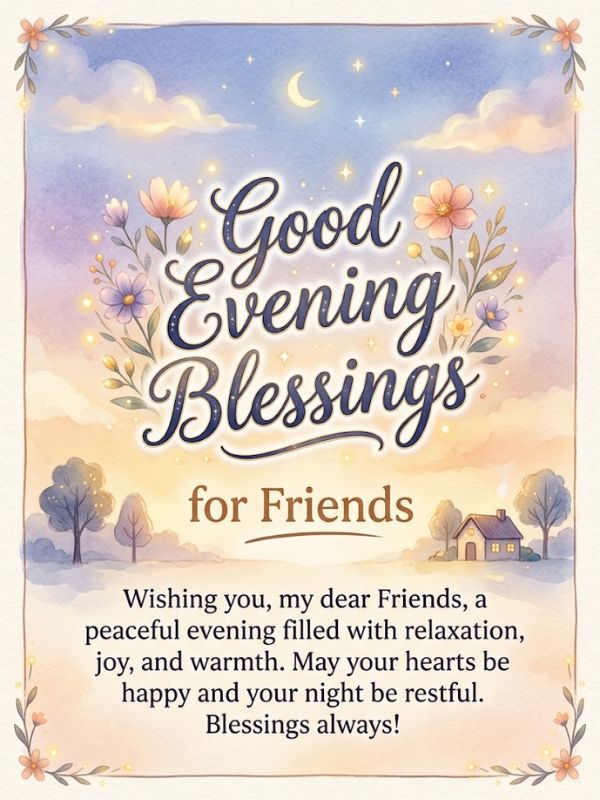 Good Evening Blessings for Friends