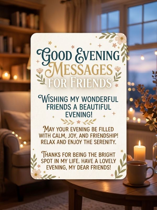 Good Evening Messages for Friends