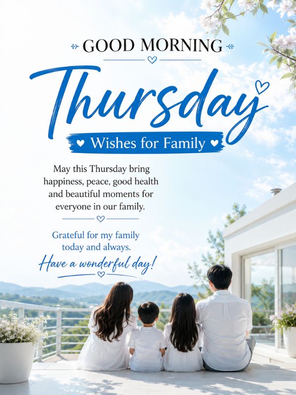 Good Morning Thursday Wishes for Family