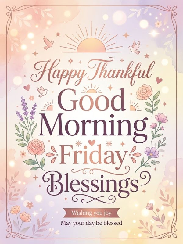 Happy Thankful Good Morning Friday Blessings