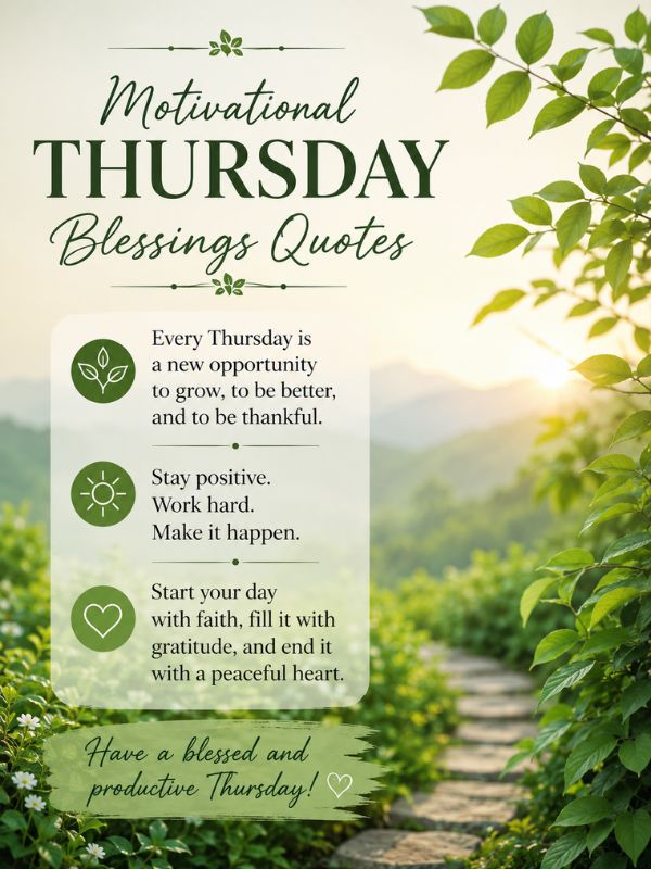Motivational Thursday Blessings Quotes