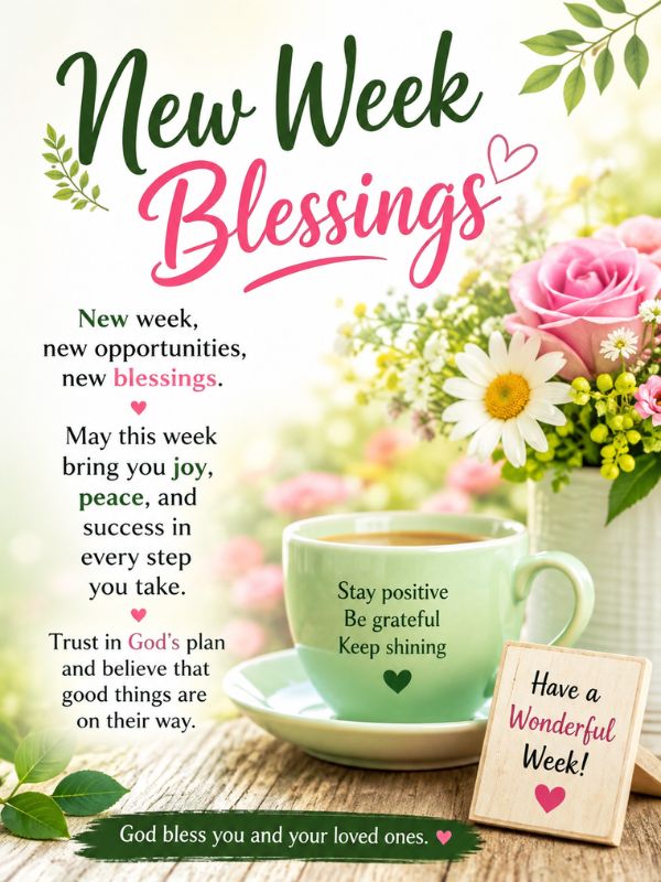 New Week Blessings Quotes