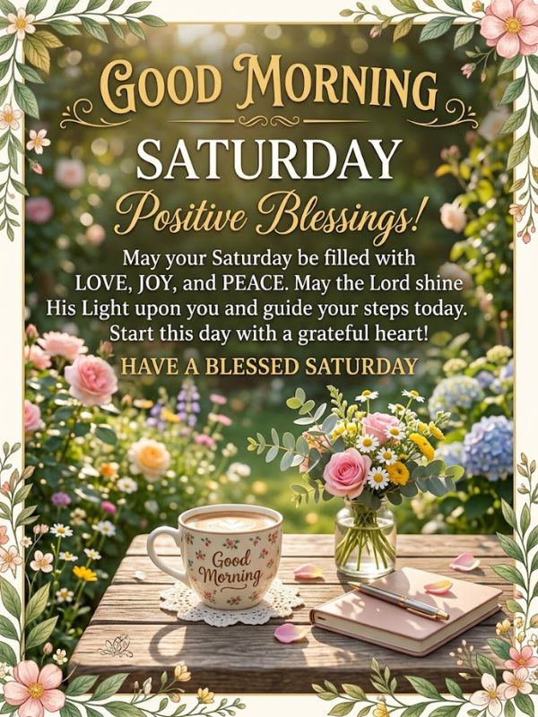 Positive Good Morning Saturday Blessings