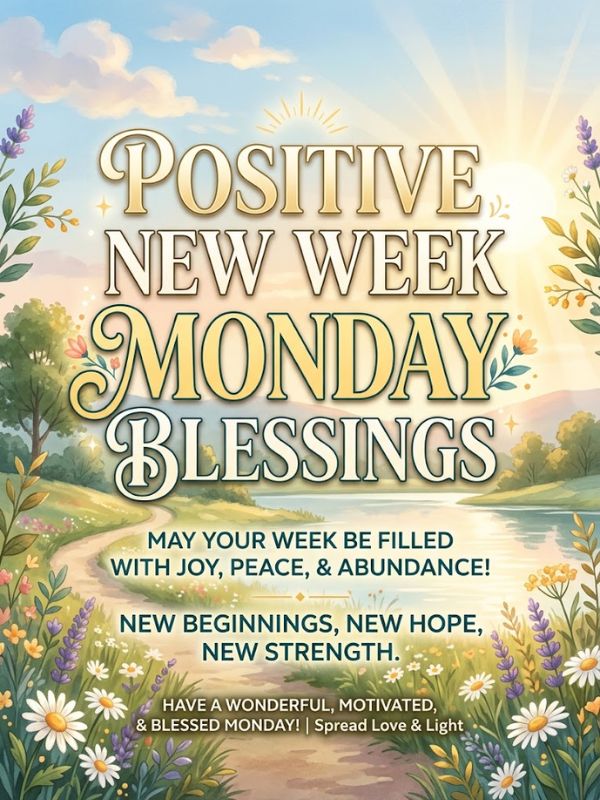 Positive New Week Monday Blessings