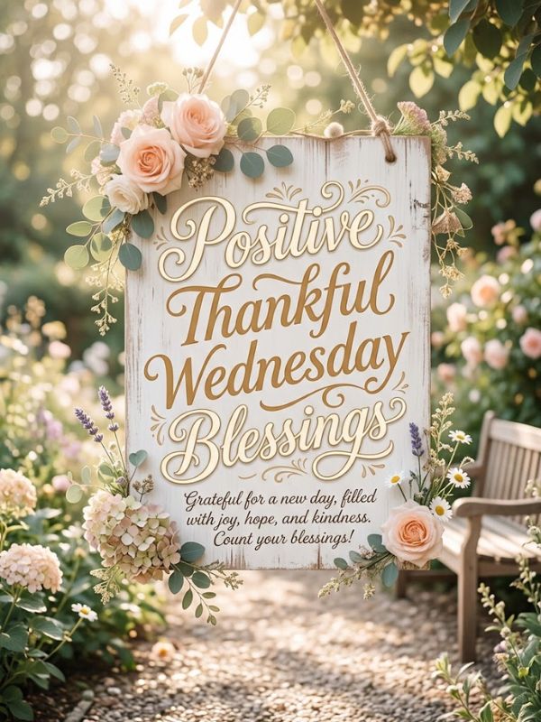 Positive Thankful Wednesday Blessings