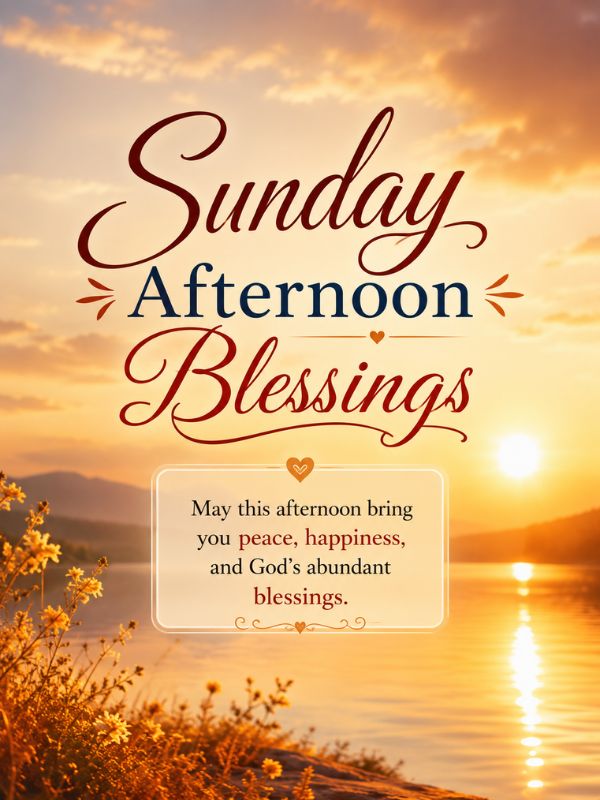 Sunday Afternoon Blessings