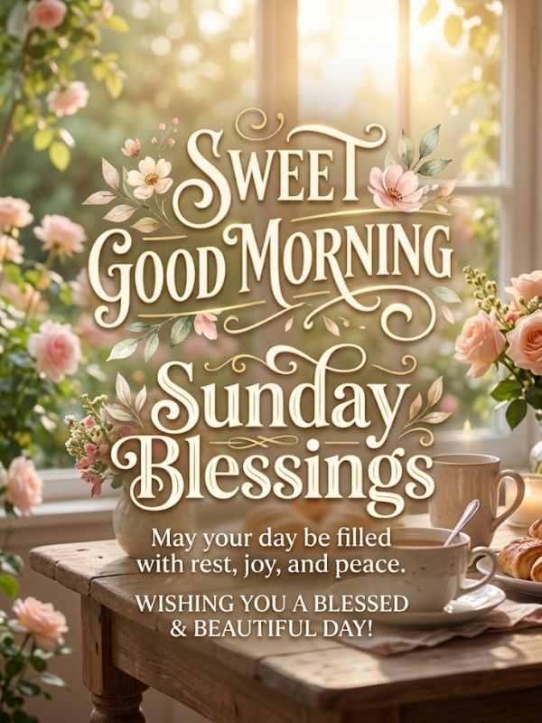 Sweet Good Morning Sunday Blessings