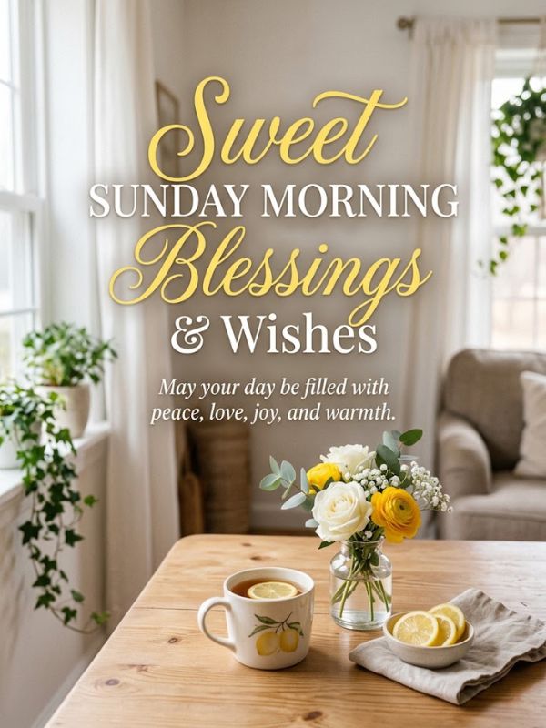 Sweet Sunday Morning Blessings and Wishes