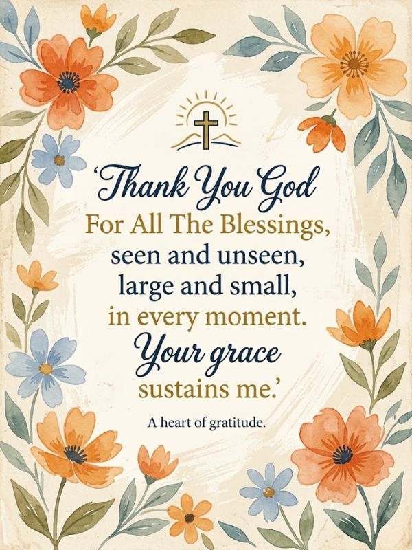Thank You God For All The Blessings Quotes