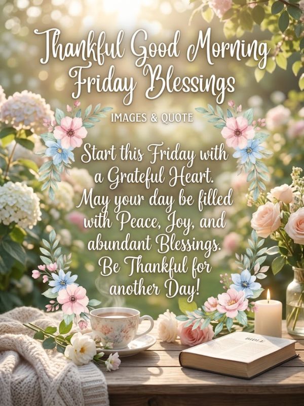 Thankful Good Morning Friday Blessings Images and Quote