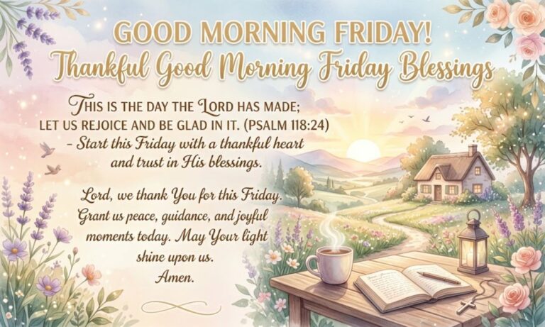 Thankful Good Morning Friday Blessings, Quotes & Prayers