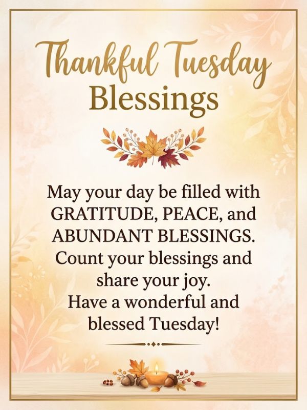 Thankful Tuesday Blessings 