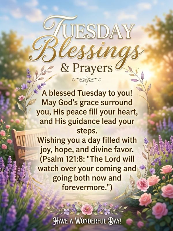 Tuesday Blessings and Prayers Images