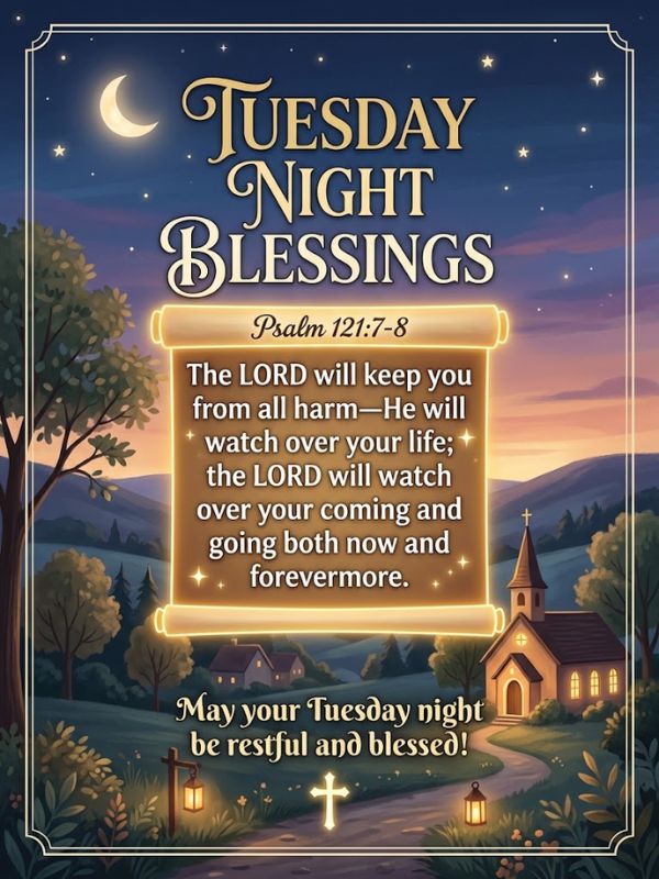 Tuesday Night Blessings Bible Verses