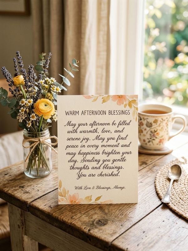 Warm Afternoon Blessings and Messages
