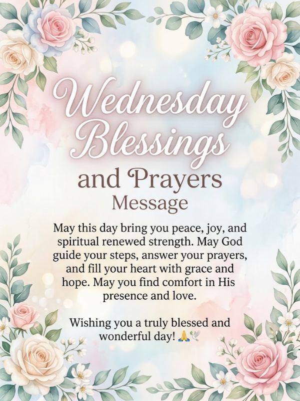 Wednesday Blessings and Prayers Message