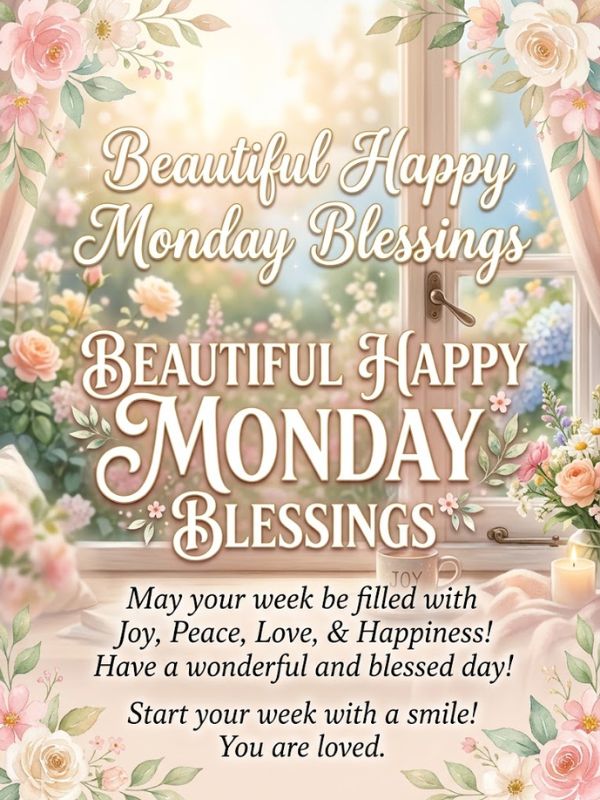 Beautiful Happy Monday Blessings