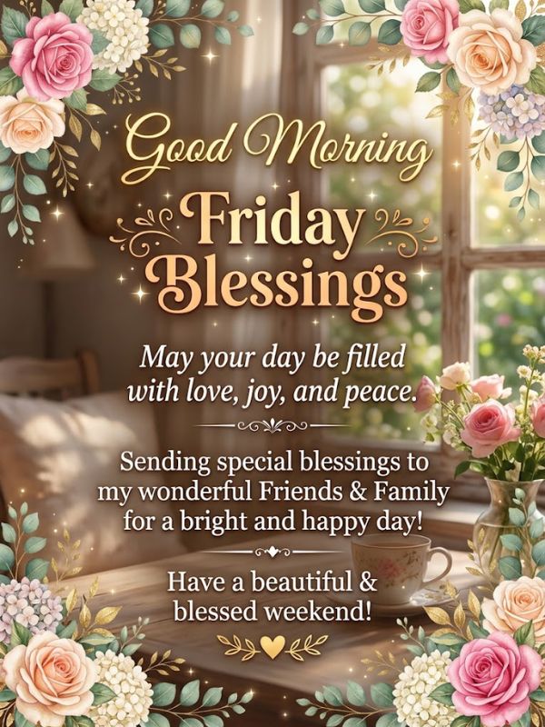 Good Morning Friday Blessings for Friends and Family 