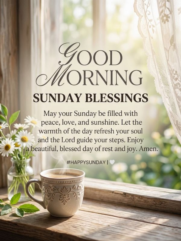 Good Morning Sunday Blessings Quotes