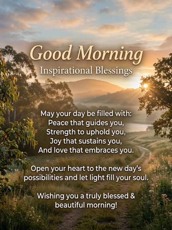 Inspirational Good Morning Blessings