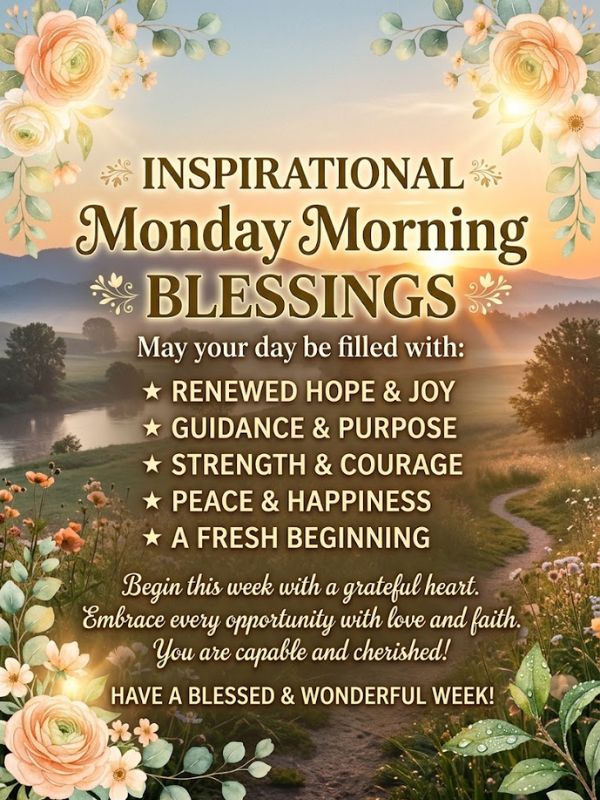 Inspirational Monday Morning Blessings