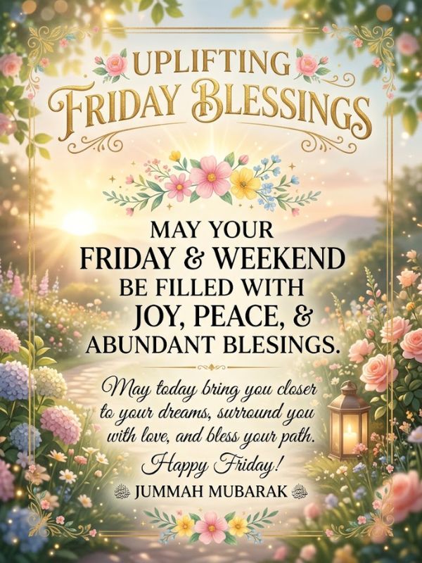 Uplifting Friday Blessings and Quotes